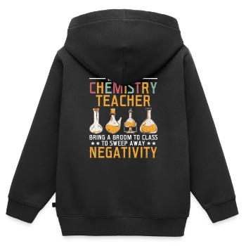 Naturwissenschaftliches Lehramt Lehramt Biologie Chemie P - Kinder Premium Organic Zip Hoodie - Schwarz - Hinten - AI Model Kid Male (0cm)
