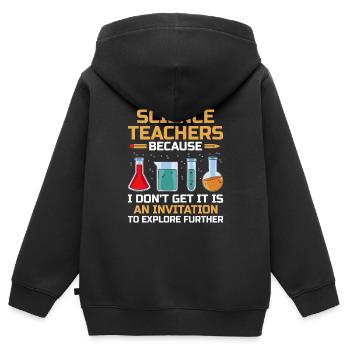 Naturwissenschaftliches Lehramt Lehramt Biologie Chemie P - Kinder Premium Organic Zip Hoodie - Schwarz - Hinten - AI Model Kid Male (0cm)