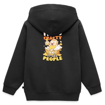 Volleyball Schwangerschaft Crafty Make People - Kinder Premium Organic Zip Hoodie - Schwarz - Hinten - AI Model Kid Male (0cm)
