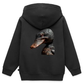 Schnabeltier - Kinder Premium Organic Zip Hoodie - Schwarz - Hinten - AI Model Kid Male (0cm)