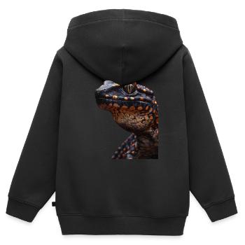 salamandre - Sweat Premium à capuche zippé enfant bio - noir - Dos - AI Model Kid Male (0cm)