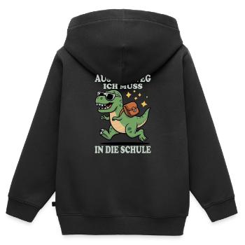 Aus Dem Weg Ich Muss In Die Schule - Kinder Premium Organic Zip Hoodie - Schwarz - Hinten - AI Model Kid Male (0cm)