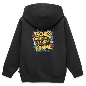 Bye bye kindergarten 1st grade I'm coming - Kids Premium Organic Zip-up Hoodie - black - Back - AI Model Kid Male (0cm)