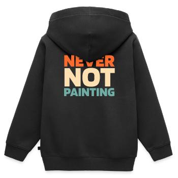Maler Lackierer - Kinder Premium Organic Zip Hoodie - Schwarz - Hinten - AI Model Kid Male (0cm)