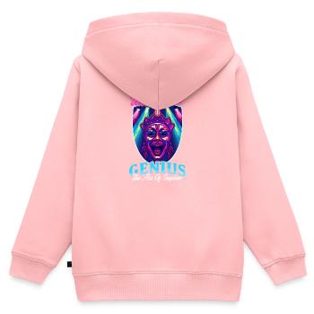Impro-Theater Unscripted Genius: Die Kunst des Impro - Kinder Premium Organic Zip Hoodie - Rosa - Hinten - AI Model Kid Female (0cm)