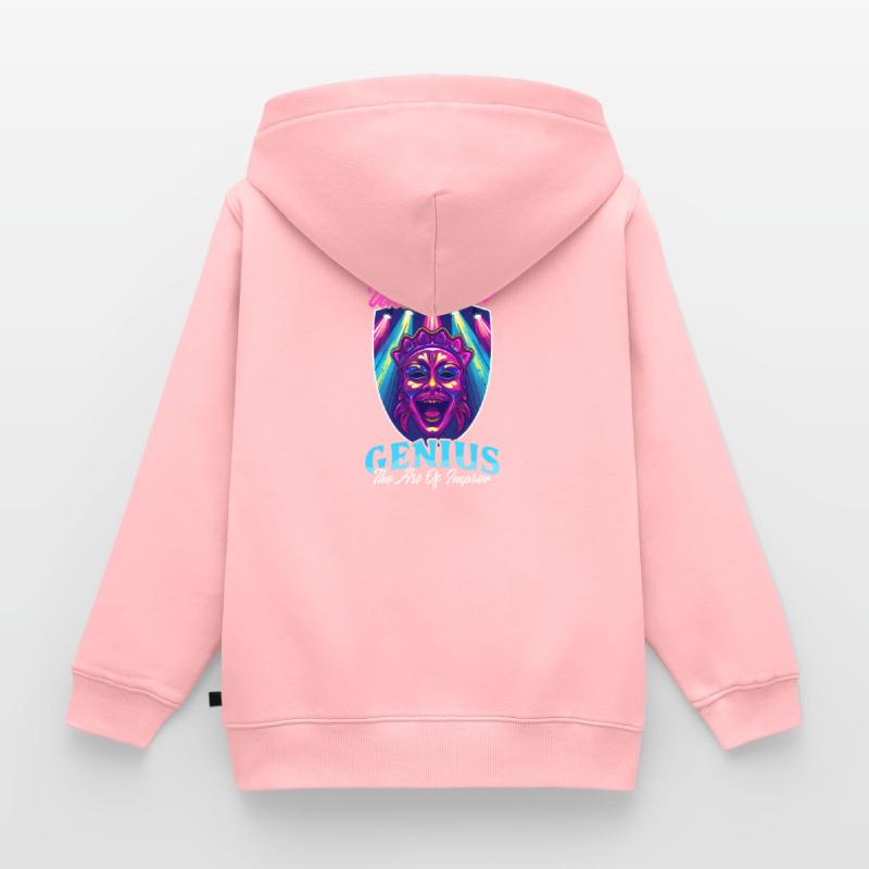 Impro-Theater Unscripted Genius: Die Kunst des Impro Kinder Premium Organic Zip Hoodie