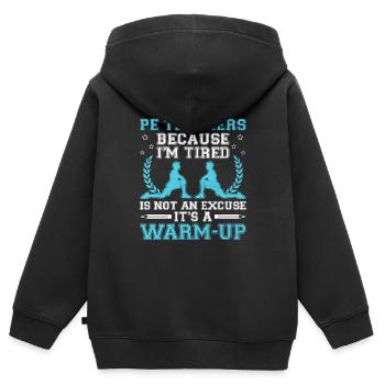 Professeur d’éducation physique Professeurs d’éducation physique École Spor - Sweat Premium à capuche zippé enfant bio - noir - Dos - AI Model Kid Male (0cm)