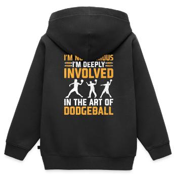 Professeur d’éducation physique Professeurs d’éducation physique École Spor - Sweat Premium à capuche zippé enfant bio - noir - Dos - AI Model Kid Male (0cm)