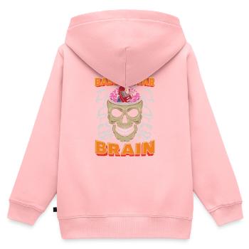 Bassist Bass Guitar Basser Skull - Kids Premium Organic Zip-up Hoodie - rose - Back - AI Model Kid Female (0cm)