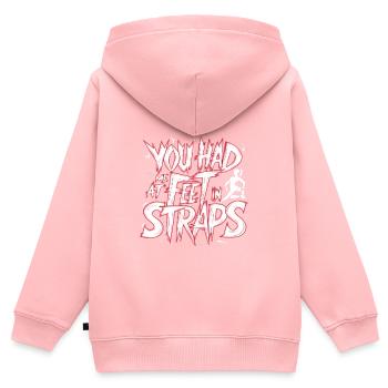 You Had Me At Feet In Straps 55 - Kinder Premium Organic Zip Hoodie - Rosa - Hinten - AI Model Kid Female (0cm)