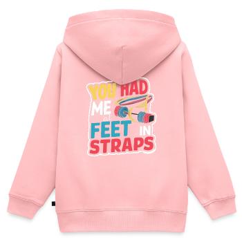 You Had Me At Feet In Straps 57 - Kinder Premium Organic Zip Hoodie - Rosa - Hinten - AI Model Kid Female (0cm)