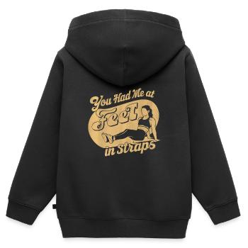 Tu m’avais à pieds dans des sangles 61 - Sweat Premium à capuche zippé enfant bio - noir - Dos - AI Model Kid Male (0cm)