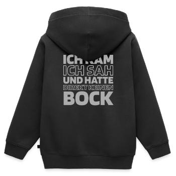 Schwarzer Humor - Kinder Premium Organic Zip Hoodie - Schwarz - Hinten - AI Model Kid Male (0cm)