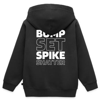 Volleyball Volleyballer - Kinder Premium Organic Zip Hoodie - Schwarz - Hinten - AI Model Kid Male (0cm)
