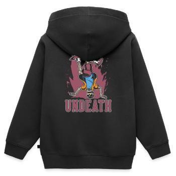 Breakdance Breakdancer Breakdancing Undeath - Sweat Premium à capuche zippé enfant bio - noir - Dos - AI Model Kid Male (0cm)