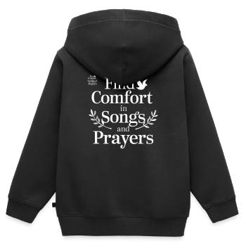 Musique chorale Chant religieux Musique confessionnelle - Sweat Premium à capuche zippé enfant bio - noir - Dos - AI Model Kid Male (0cm)