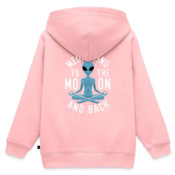 Meditation, Achtsamkeit, Entspannung Und - Kinder Premium Organic Zip Hoodie - Rosa - Hinten - AI Model Kid Female (0cm)