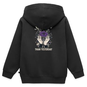 La violence conjugale plus forte qu’hier - Sweat Premium à capuche zippé enfant bio - noir - Dos - AI Model Kid Male (0cm)