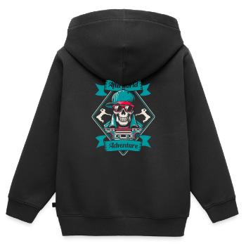 Breakdance Breakdancer Breakdancing Skull - Kids Premium Organic Zip-up Hoodie - black - Back - AI Model Kid Male (0cm)