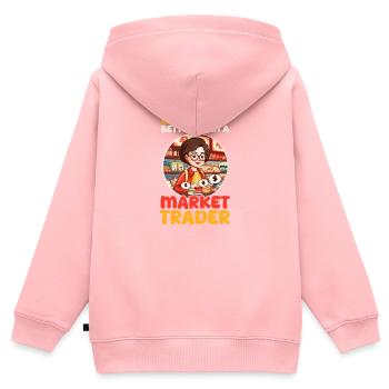 Une mère chinoise négocie mieux qu’un trader de marché - Sweat Premium à capuche zippé enfant bio - rose - Dos - AI Model Kid Female (0cm)