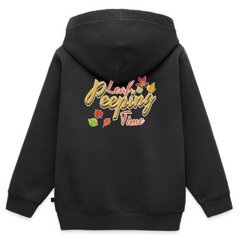 Blatt Peeping Zeit Laub Blatt Peeper - Kinder Premium Organic Zip Hoodie - Schwarz - Hinten - AI Model Kid Male (0cm)