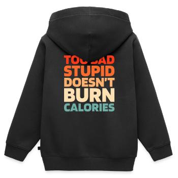 Schwarzer Humor Funny Quote Saying - Kinder Premium Organic Zip Hoodie - Schwarz - Hinten - AI Model Kid Male (0cm)