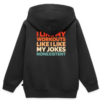 Schwarzer Humor Funny Quote Saying - Kinder Premium Organic Zip Hoodie - Schwarz - Hinten - AI Model Kid Male (0cm)