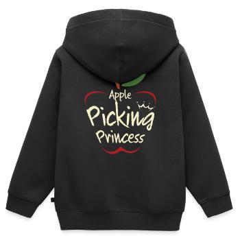 Apfelpflücken Prinzessin Apfel Saison - Kinder Premium Organic Zip Hoodie - Schwarz - Hinten - AI Model Kid Male (0cm)