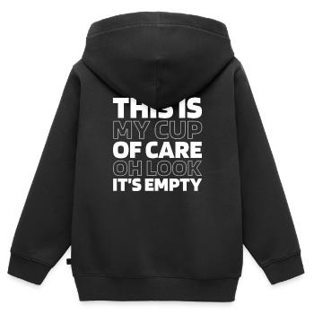 Schwarzer Humor Funny Quote Saying - Kinder Premium Organic Zip Hoodie - Schwarz - Hinten - AI Model Kid Male (0cm)