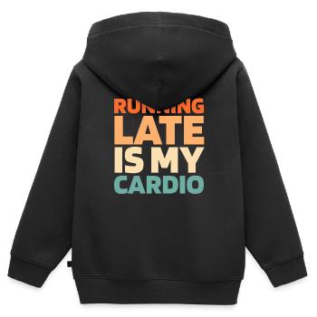 Schwarzer Humor Funny Quote Saying - Kinder Premium Organic Zip Hoodie - Schwarz - Hinten - AI Model Kid Male (0cm)
