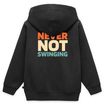 Golf Golfer Golfing - Kids Premium Organic Zip-up Hoodie - black - Back - AI Model Kid Male (0cm)