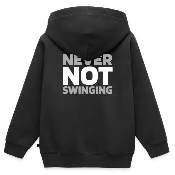 Golf Golfer Golfen - Kinder Premium Organic Zip Hoodie - Schwarz - Hinten - AI Model Kid Male (0cm)