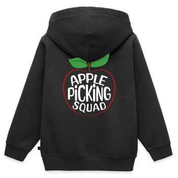 Apfelpflückertrupp Apfelpflücker Erntezeit - Kinder Premium Organic Zip Hoodie - Schwarz - Hinten - AI Model Kid Male (0cm)