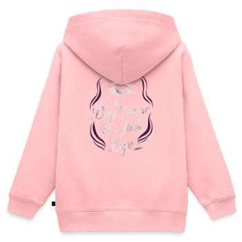 Renouveau de l’emo et mode alternative pour les enfants de la scène - Sweat Premium à capuche zippé enfant bio - rose - Dos - AI Model Kid Female (0cm)