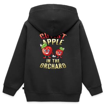 Süßester Apfel im Obstgarten Apfelpflücker - Kinder Premium Organic Zip Hoodie - Schwarz - Hinten - AI Model Kid Male (0cm)