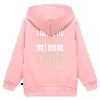 Programmeur Informaticien Cadeau de nerd informatique - Sweat Premium à capuche zippé enfant bio - rose - Dos - AI Model Kid Female (0cm)