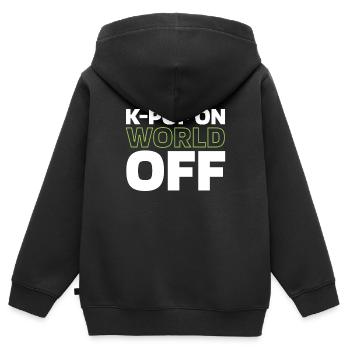 K Pop Kpop Korean Pop Kpop On World Off - Kinder Premium Organic Zip Hoodie - Schwarz - Hinten - AI Model Kid Male (0cm)