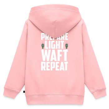 Smudging Smudge Spirituelle Heilung Räucherwerk - Kinder Premium Organic Zip Hoodie - Rosa - Hinten - AI Model Kid Female (0cm)