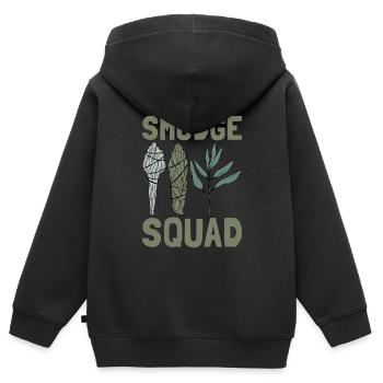 Smudging Smudge Spirituelle Heilung Räucherwerk - Kinder Premium Organic Zip Hoodie - Schwarz - Hinten - AI Model Kid Male (0cm)