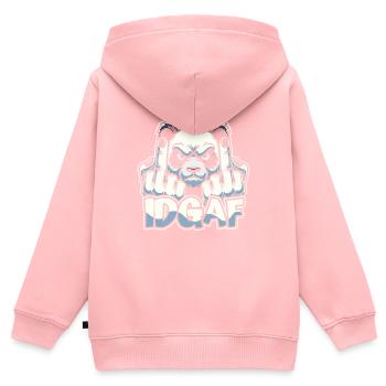 Großer Panda Pandabär Idgaf - Kinder Premium Organic Zip Hoodie - Rosa - Hinten - AI Model Kid Female (0cm)