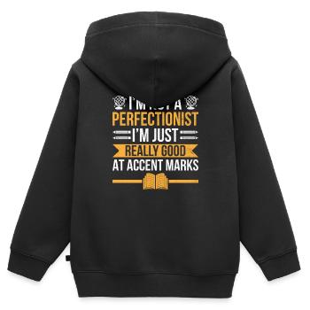 Foreign Language Teacher School Languages Teachers - Kids Premium Organic Zip-up Hoodie - black - Back - AI Model Kid Male (0cm)