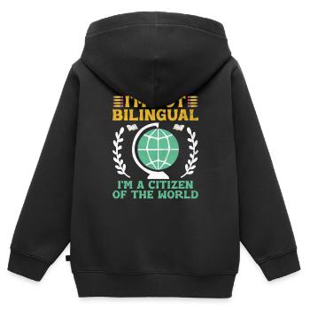 Foreign Language Teacher School Languages Teachers - Kids Premium Organic Zip-up Hoodie - black - Back - AI Model Kid Male (0cm)