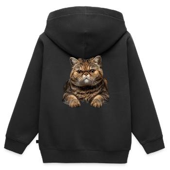 Exotic Shorthair - Kids Premium Organic Zip-up Hoodie - black - Back - AI Model Kid Male (0cm)