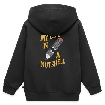 Emo Revival und Alternative Mode für Szene Kids - Kinder Premium Organic Zip Hoodie - Schwarz - Hinten - AI Model Kid Male (0cm)