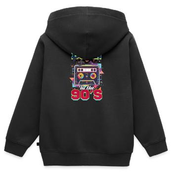 90er Jahre R&B geboren in den 90ern - Kinder Premium Organic Zip Hoodie - Schwarz - Hinten - AI Model Kid Male (0cm)