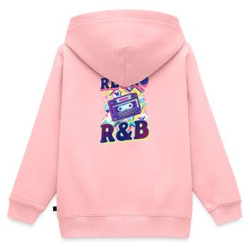 90s R&B Retro R&B - Kids Premium Organic Zip-up Hoodie - rose - Back - AI Model Kid Female (0cm)