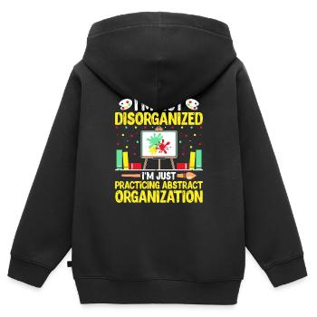 Kunstlehrer Schullehrer Lustige Kunstlehrer Scho - Kinder Premium Organic Zip Hoodie - Schwarz - Hinten - AI Model Kid Male (0cm)