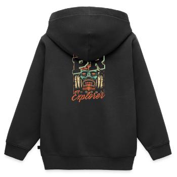 Puerto Rico PR Explorer - Kids Premium Organic Zip-up Hoodie - black - Back - AI Model Kid Male (0cm)