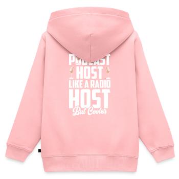 Podcast Host Podcaster Podcasting Podcast Hörer - Kinder Premium Organic Zip Hoodie - Rosa - Hinten - AI Model Kid Female (0cm)