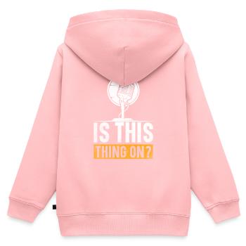 Podcast Host Podcaster Podcasting Podcast Hörer - Kinder Premium Organic Zip Hoodie - Rosa - Hinten - AI Model Kid Female (0cm)